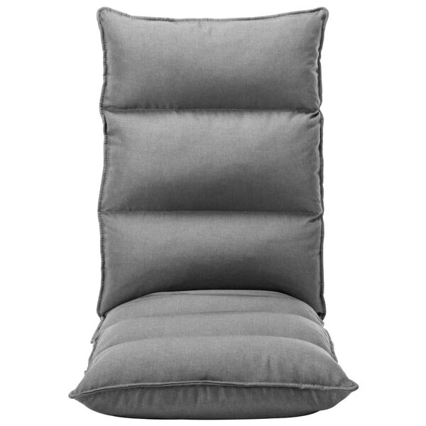 vidaXL Bodenstuhl Faltbar Hellgrau Stoff