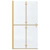 vidaXL Walk-in Duschwand Gold 100 x 6.5 x 190 cm Energiesparendes Glas