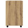 vidaXL Schrank mit Rollen Artisan-Eiche 33x38x60 cm Holzwerkstoff