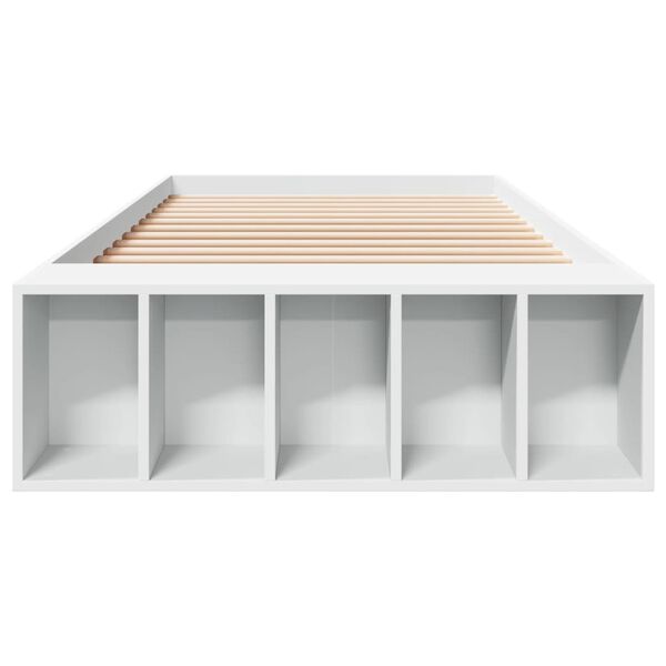 vidaXL Bettgestell Weiß 75x190 cm Holzwerkstoff