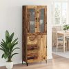 vidaXL Highboard Wandmontiert Altholz 69,5 x 34 x 180 cm Holzwerkstoff