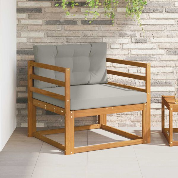 vidaXL Outdoor Mittelsofa Massivholz Akazie Natur