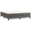 vidaXL Boxspringbettgestell Grau 160x200 cm Kunstleder