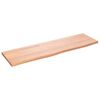 vidaXL Wandregal Hellbraun 100x30x2 cm Massivholz Eiche Behandelt