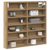 vidaXL Vitrine mit Regal Artisan-Eiche 60 x 8,5 x 58 cm Holzwerkstoff