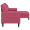 vidaXL 3-Sitzer-Sofa mit Hocker Weinrot 210 cm Samt