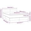 vidaXL Boxspringbett mit Matratze & LED Creme 140x200 cm Stoff
