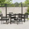 vidaXL Garten Essgruppe 5 pcs Schwarz Poly-Rattan