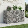 vidaXL Gabionen Hochbeet Silber 130 x 50 x 80 cm Verzinkter Stahl
