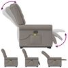 vidaXL Massagesessel mit Aufstehhilfe Taupe Stoff