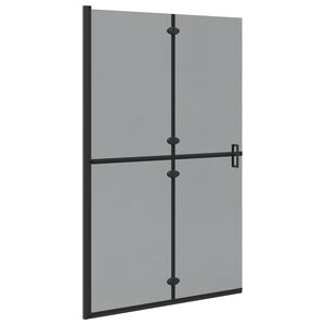 vidaXL Walk-In Duschwand Schwarz 120 x 6,5 x 190 cm