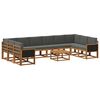 vidaXL Outdoor-Sofagarnitur 11 stk. Natur und Anthrazit
