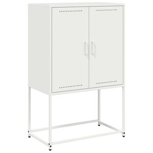 vidaXL Highboard Wei&szlig; 68,5x38,5x107 cm Stahl