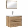 vidaXL Badezimmerm&ouml;bel-Set 3 pcs Artisan-Eiche Holzwerkstoff