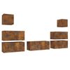 vidaXL 7-tlg. TV-Schrank-Set R&auml;uchereiche Holzwerkstoff