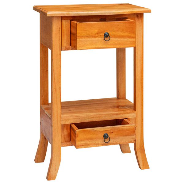 vidaXL Konsolentisch Natur 50,5 x 30 x 75,5 cm Massives Mahagoni Holz