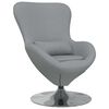 vidaXL Eiersessel Hellgrau 63 x 73 x 90 cm Stoff
