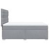 vidaXL Boxspringbett mit Matratze Hellgrau 140x190 cm Stoff