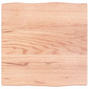 vidaXL Tischplatte 40x40x2 cm Massivholz Eiche Behandelt Baumkante