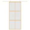vidaXL Schiebet&uuml;r Golden 90x205 cm Matt ESG-Glas und Aluminium