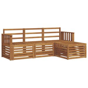 vidaXL Outdoor-Sofagarnitur 4 pcs Natur