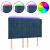 vidaXL LED Kopfteil Dunkelblau 147x16x118/128 cm Samt