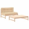 vidaXL 2-tlg. Garten-Lounge-Set mit Kissen Massivholz