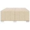 vidaXL Bettgestell ohne Matratze Creme 120x190 cm Stoff