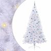 vidaXL K&uuml;nstlicher Weihnachtsbaum Wei&szlig; 240 cm PVC und Stahl