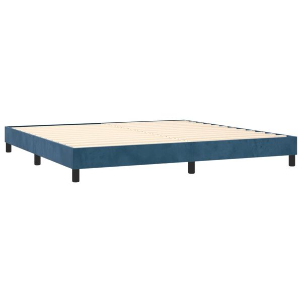 vidaXL Boxspringbettgestell Dunkelblau 200x200 cm Samt