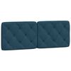 vidaXL Bett mit Matratze Blau 140x200 cm Samt