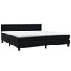 vidaXL Boxspringbett mit Matratze & LED Schwarz 180x220 cm Samt