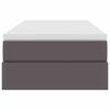 vidaXL Aufbewahrungsbett mit Matratze Grau 100 x 200 cm Kunstleder