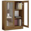 vidaXL Vitrinenschrank Braun Eiche-Optik 82,5x30,5x115cm Holzwerkstoff