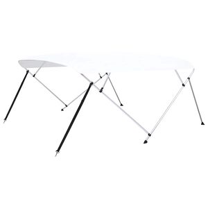 vidaXL 4-Bow Bimini Top Wei&szlig; 243x(230-244)x137 cm