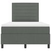 vidaXL Boxspringbett mit Matratze Dunkelgrau 120 x 190 cm Stoff
