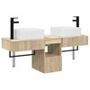 vidaXL Badezimmerschrank-Set 3 stk. Sonoma-Eiche 53 x 35 x 39 cm