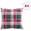 vidaXL Sofakissen 4 Stk. Rot Karomuster 40x40 cm Stoff
