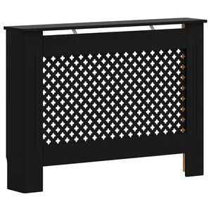 vidaXL Heizk&ouml;rperverkleidung Schwarz 112x19x81,5 cm MDF