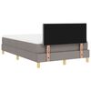 vidaXL Boxspringbett mit Kissen mit Kopfteil Taupe 120 x 190 cm Stoff