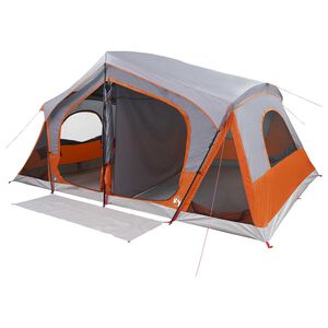 vidaXL H&uuml;tten-Zelt mit Dach Grau und Orange 480 x 273 x 205 cm