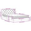 vidaXL Bett mit Matratze Dunkelgrau 120x200 cm Stoff