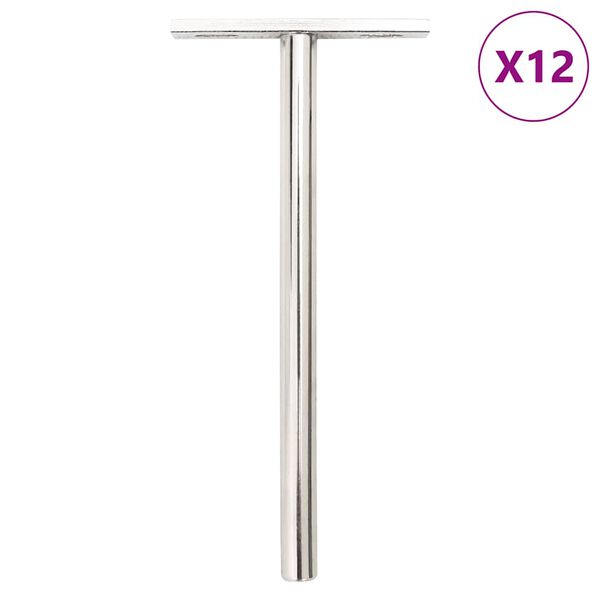 vidaXL Regaltr&auml;ger Schwebend 12 Stk. Unsichtbar &Oslash;10x150 mm