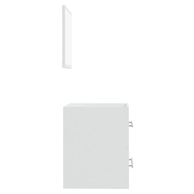 vidaXL Badschrank mit Spiegel Weiß 41x38,5x48 cm