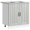 vidaXL Waschbecken-Unterschrank Lucca 2 Stk. Graues Sonoma