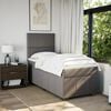 vidaXL Boxspringbett mit Matratze Taupe 80x200 cm Stoff