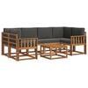 vidaXL Outdoor-Sofagarnitur 7 stk. Natur und Anthrazit