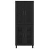 vidaXL Highboard Schwarz Eichen-Optik 69,5 x 34 x 180 cm Holzwerkstoff