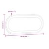 vidaXL LED-Badspiegel 60x25 cm Oval