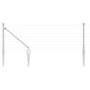 vidaXL Zaun mit Pfosten Silber 0,8 x 25 m Stahl